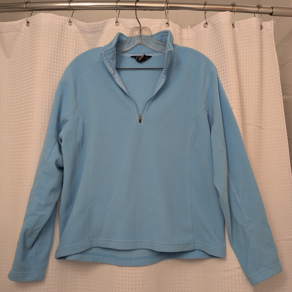 L.L. Bean Women's Sky Blue Fleece Pullover